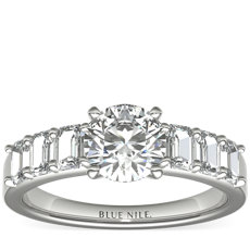 Emerald Cut Diamond Engagement Ring in Platinum (0.96 ct. tw.)